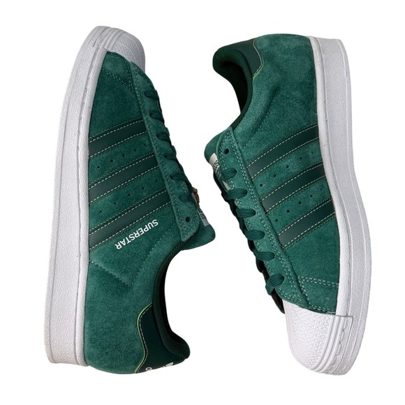 Adidas Superstar ADV Shell Toe Sneakers Collegiate Green JQ1103 Mens 7.5 NEW - Picture 7 of 9